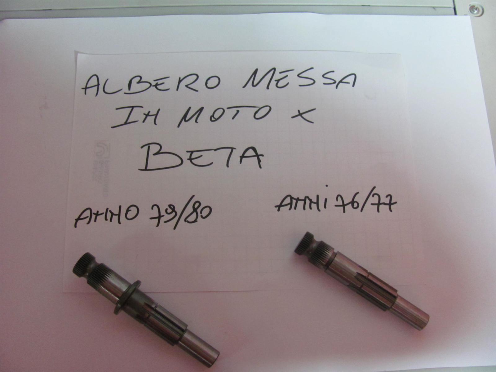 ALBERO MESSA IN MOTO